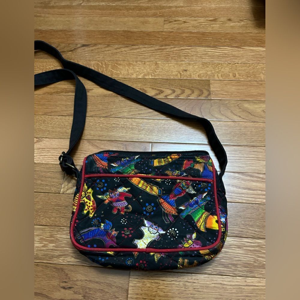 Flying Cats Laurel Burch Crossbody Quilted Purse